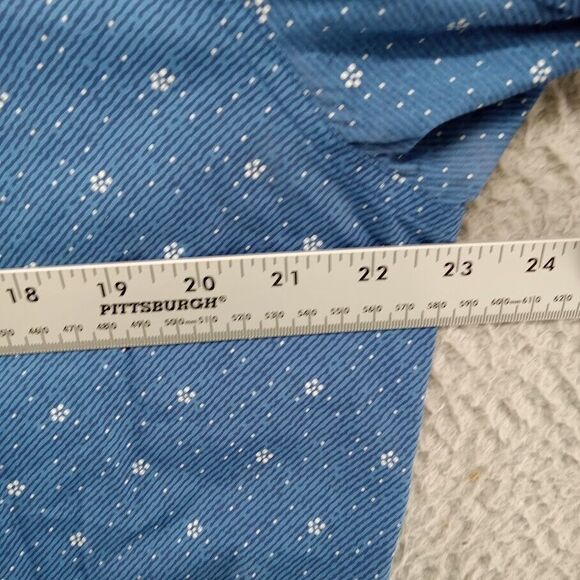 Bixby Nomad Shirt Mens Large Blue Geometric Print Regular Fit Casual Evening - Picture 4 of 7